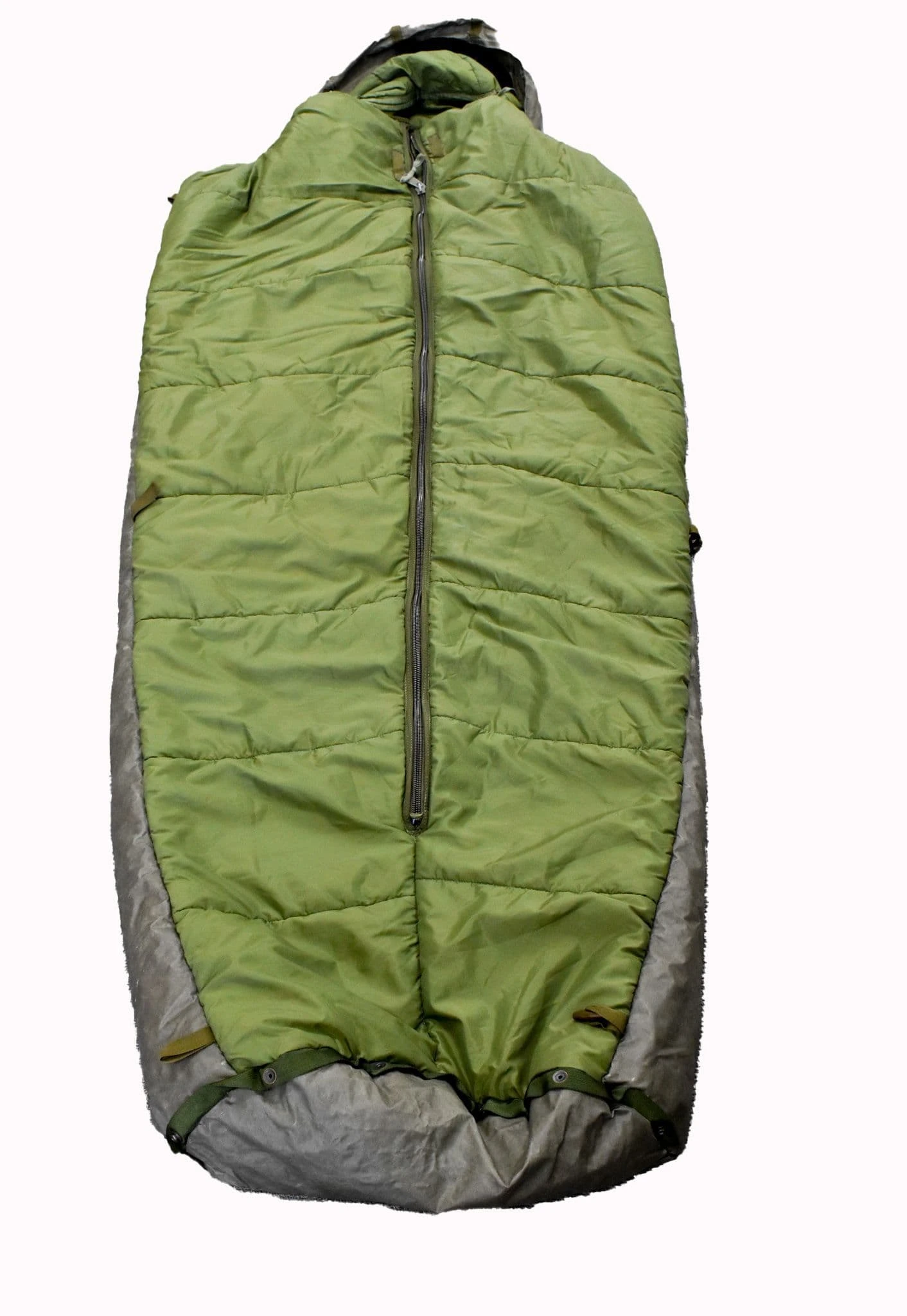 British Military Down Sleeping Bag - Built In Ground Sheet