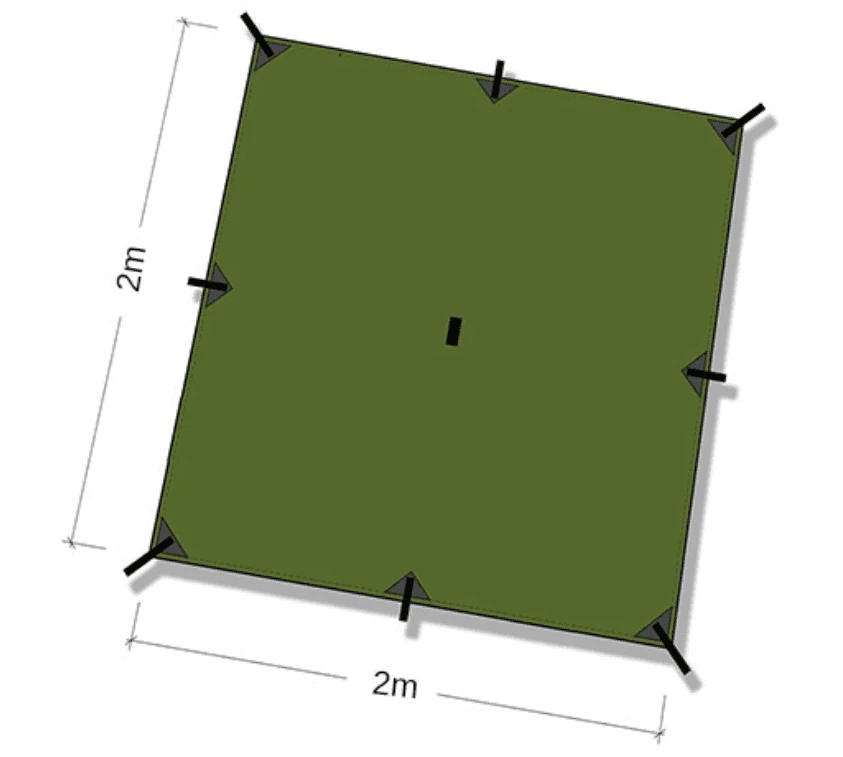 DD Hammocks Tarp 2 X 2m - Olive Green - Image 2