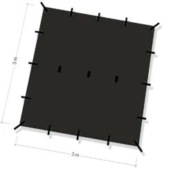 DD Hammocks Tarp 3 X 3m - Jet Black