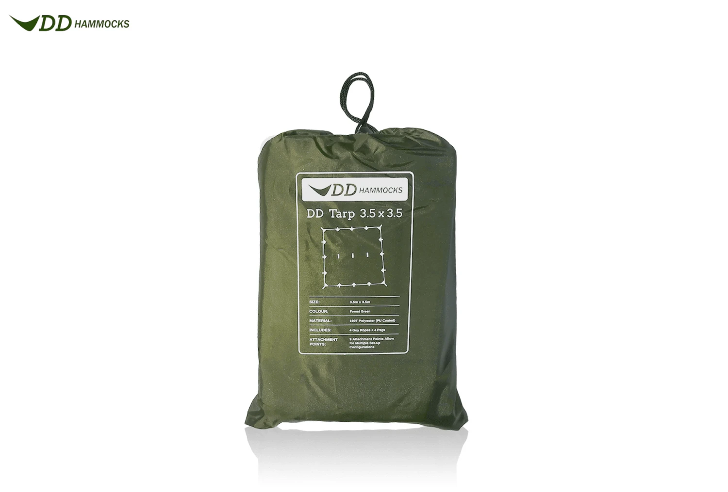 DD Hammocks Tarp 3.5 X 3.5m - Forest Green - Image 2