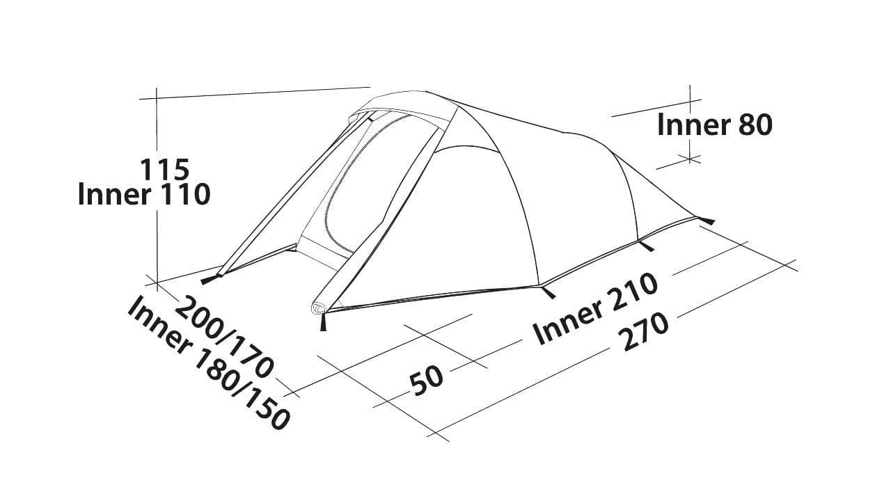 Easy Camp Energy 300 Rustic Green Tent - 3 Person - Image 2