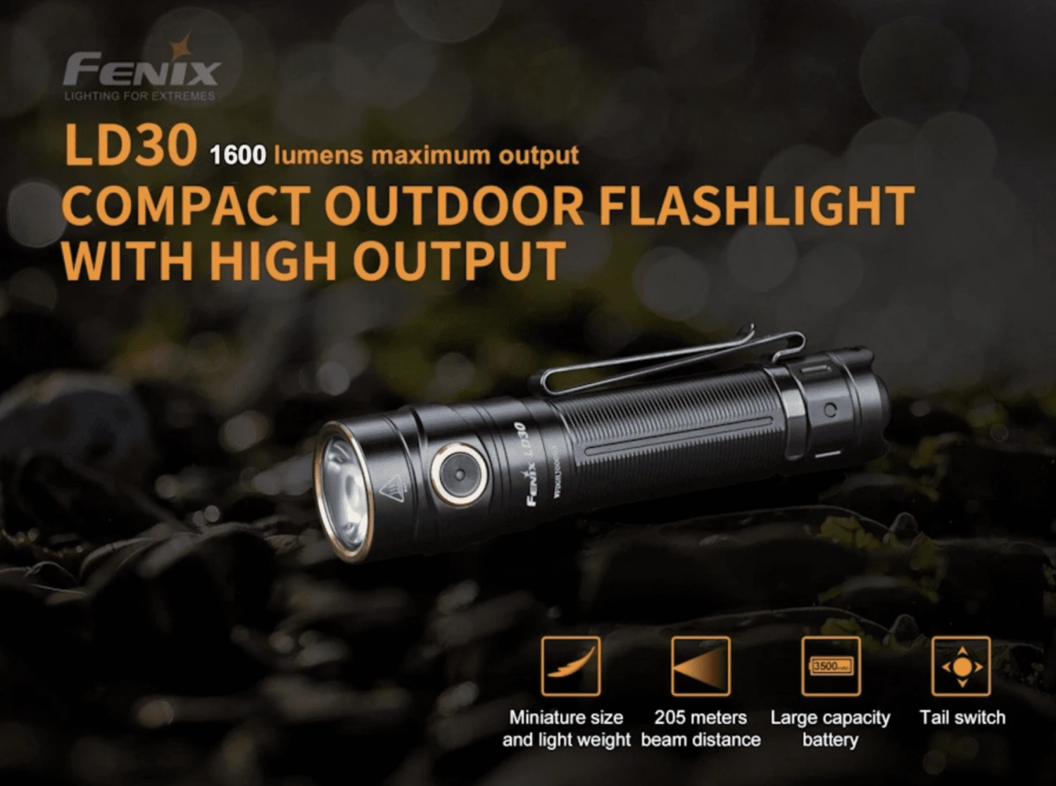 Fenix Torches LD30 1600 Lumen Lightweight Pocket Torch - Image 2