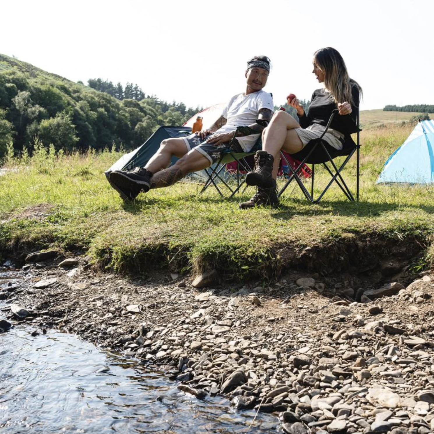 Highlander Edinburgh Camp Chair - Marine Blue - Image 4