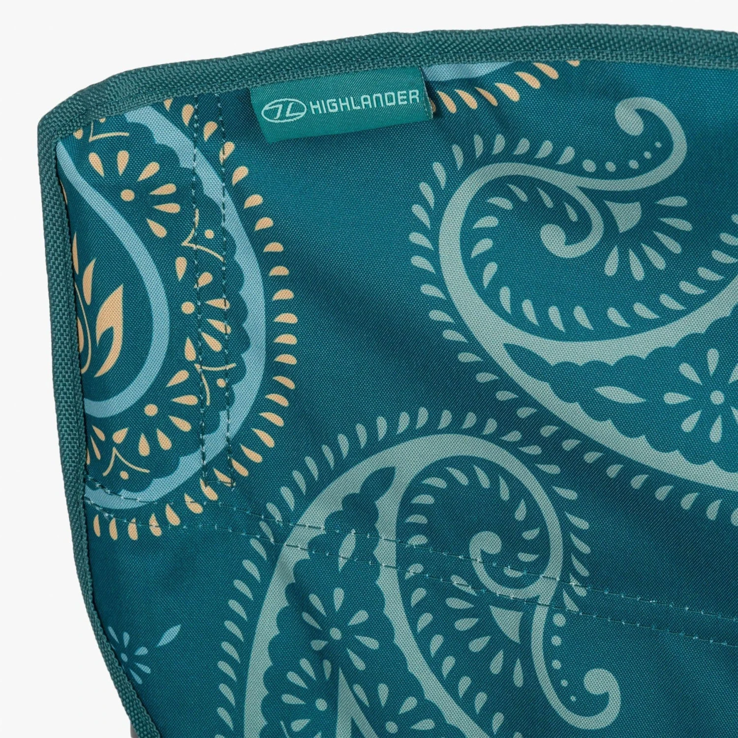 Highlander Stirling Camping Chair - Paisley Print Teal - Image 4
