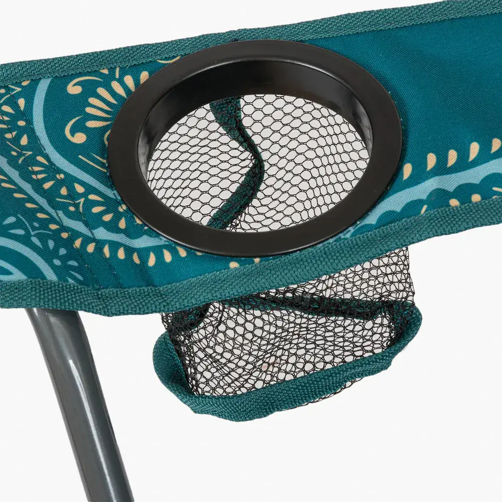 Highlander Stirling Camping Chair - Paisley Print Teal - Image 5