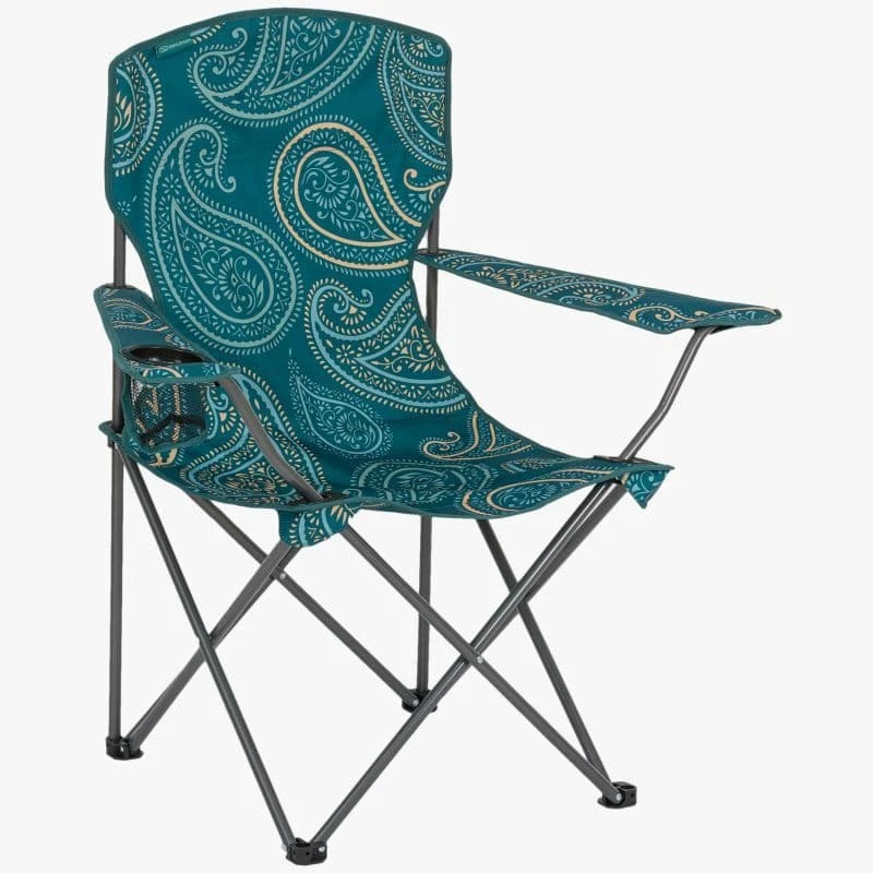 Highlander Stirling Camping Chair - Paisley Print Teal