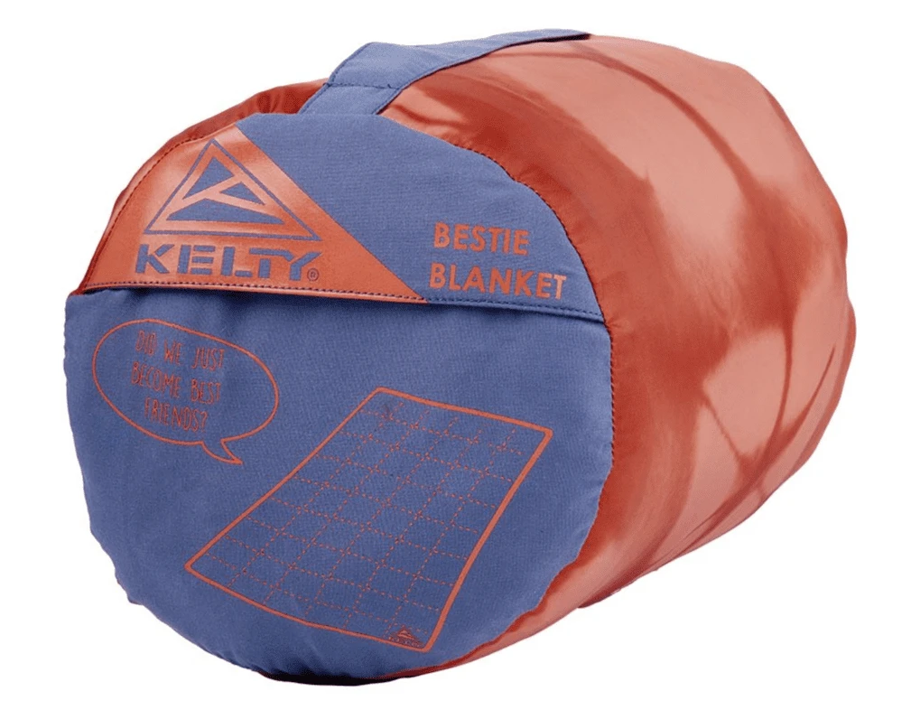 Kelty Bestie Blanket Grisaille/Kaleidoscope- Orange/Navy - Image 2