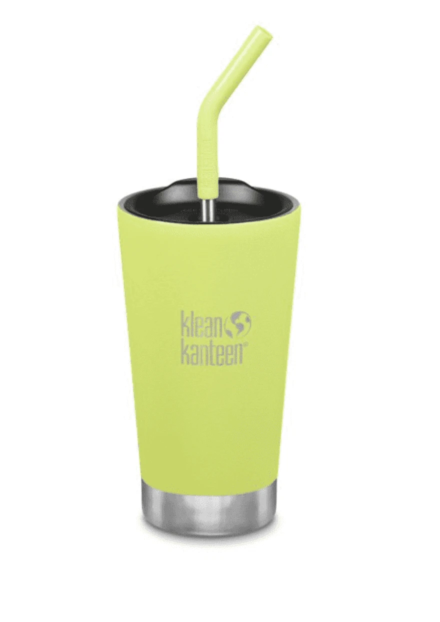 Klean Kanteen Insulated Tumbler Bottle W/ Straw 473ml - Juicy Pear Green