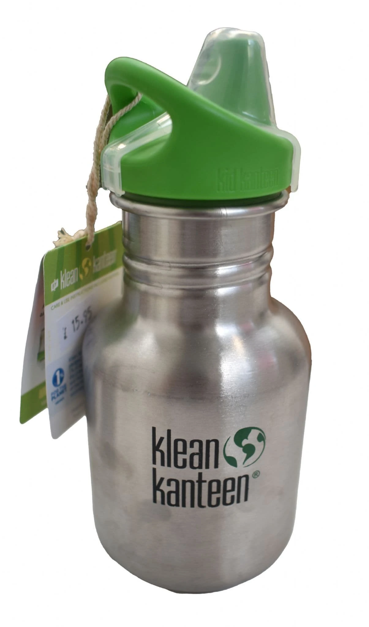Klean Kanteen Kid Classic Bottle W/ Sippy Cap 355ml Brushed Stainless - Seconds