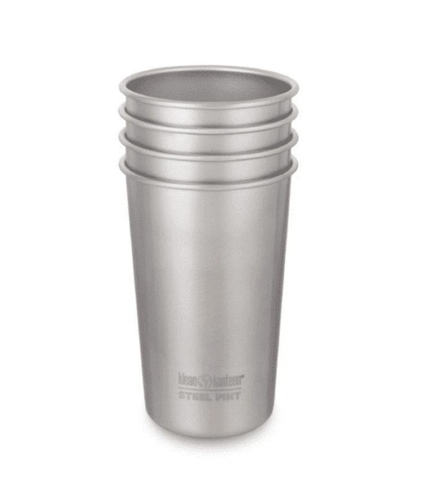 Klean Kanteen Steel Cup 473ml - 4 Pack- Brushed Stainless