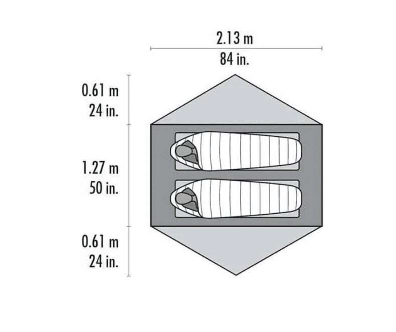 MSR Carbon Reflex 2 Two Person Backpacking Tent - Green - Image 3