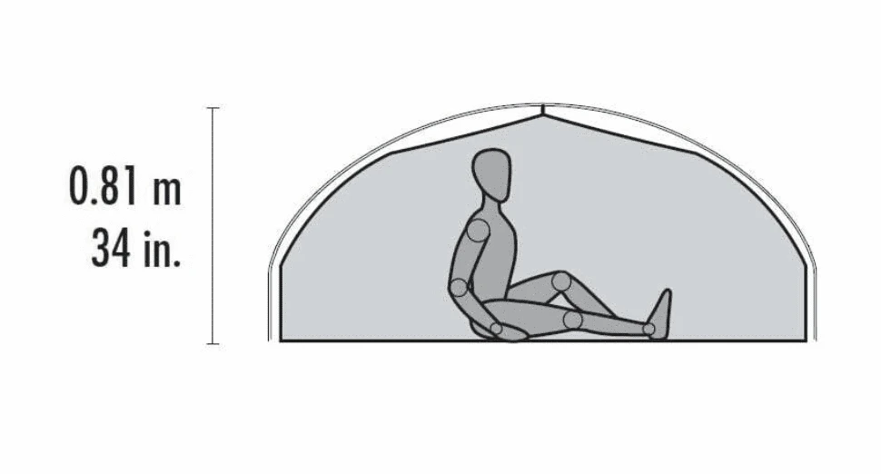 MSR Carbon Reflex 2 Two Person Backpacking Tent - Green - Image 4
