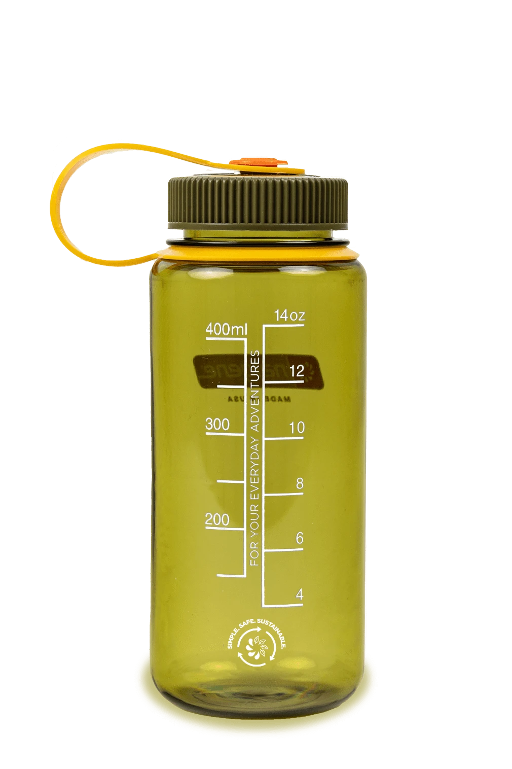 Nalgene 16oz / 0.5L Wide Mouth Sustain Water Bottle - Olive - Image 2
