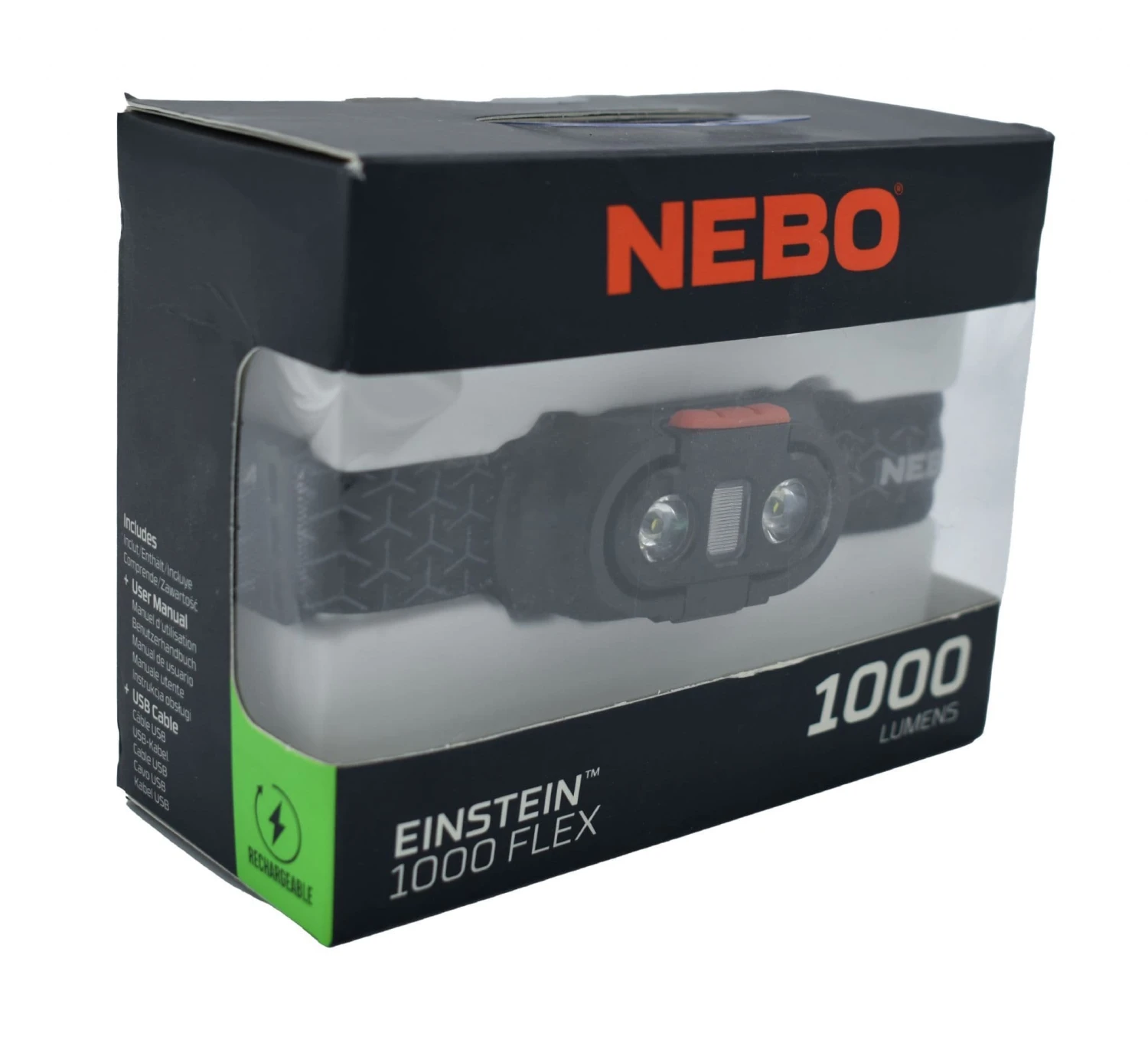Nebo Einstein 1000 Lumen Rechargeable Flex Headlamp - Image 4