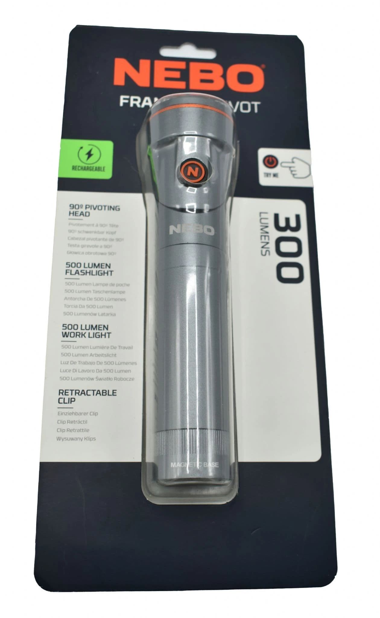 Nebo Franklin Pivot Rechargeable 300 Lumen Dual Work Light And Spot Light - Image 4