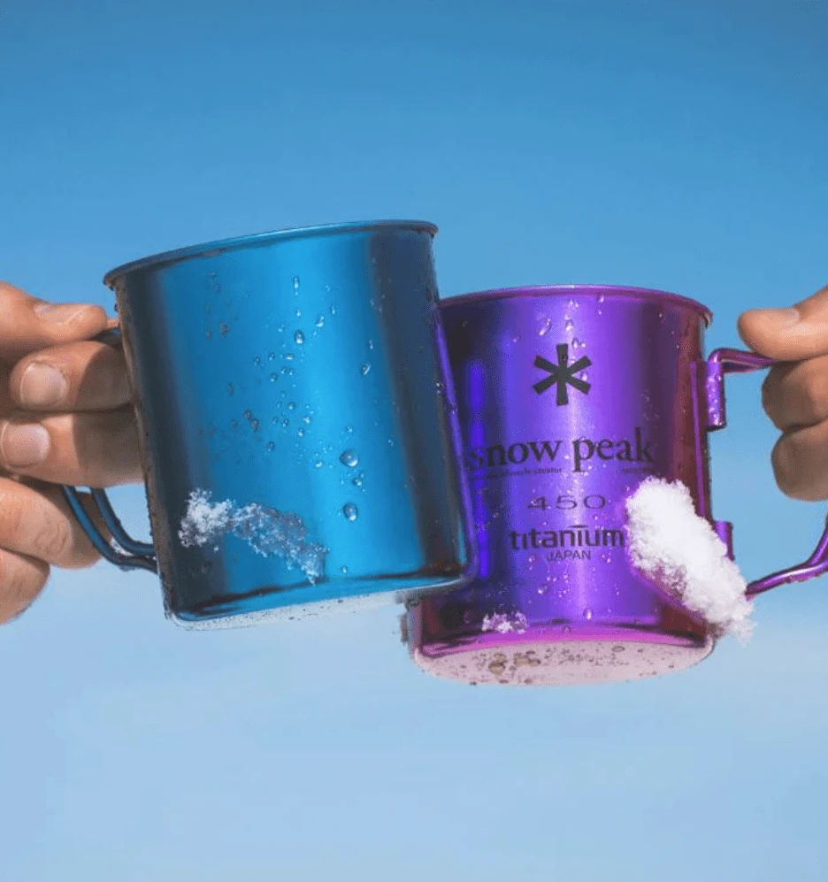 Snow Peak Titanium Single Wall 450ml Coloured Mug - Blue - Image 3