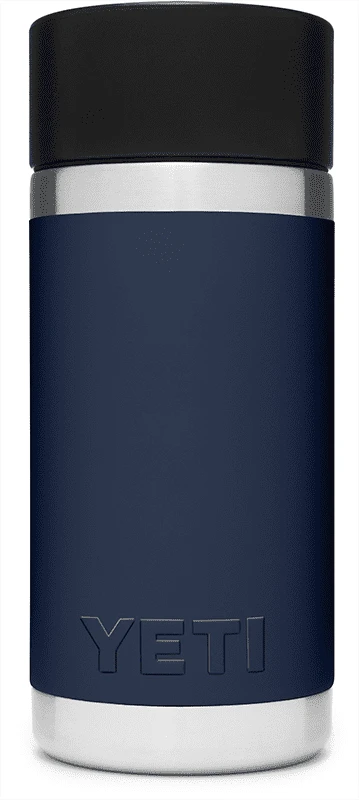 YETI Rambler 12oz / 354 Ml Bottle With HotShot Cap - Navy - Image 3