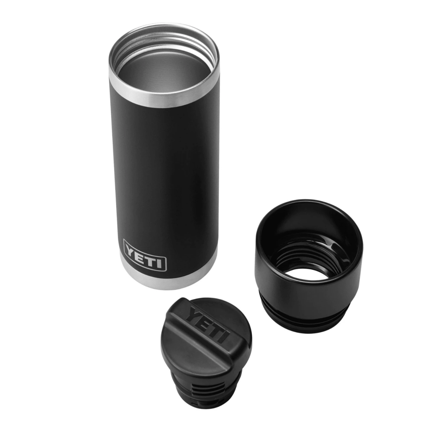 YETI Rambler 18 Oz / 532 Ml Bottle With HotShot Cap - Black - Image 3