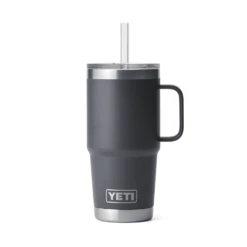 YETI Rambler 25oz / 710ml Straw Mug With Straw Lid - Charcoal